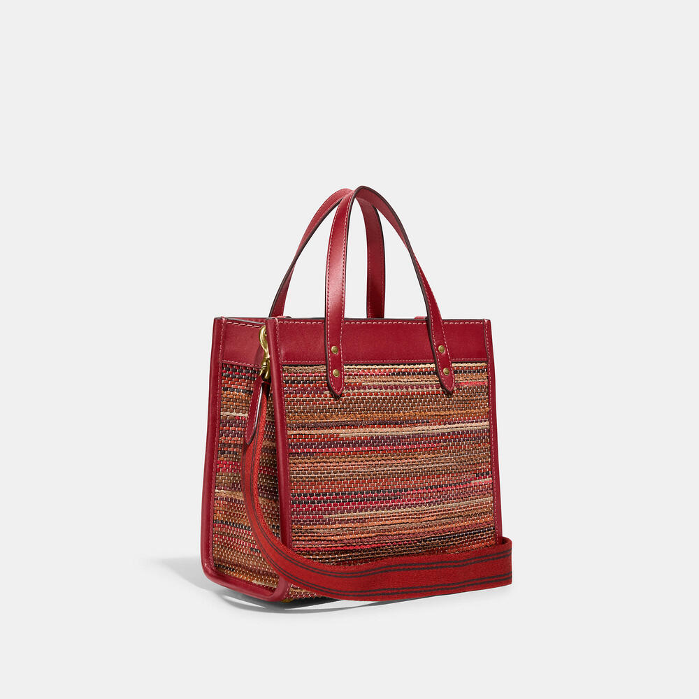 NWT Coach Field Tote 22 In Upwoven Leather - Picture 2 of 7